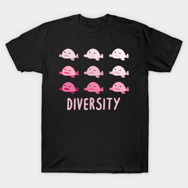 Blobfish Faces Inspiration Diversity Deep Sea Fish T-Shirt by FindYourFavouriteDesign